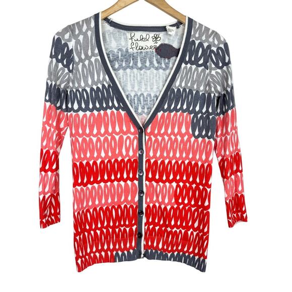 Anthropologie Field and Flower Loop Stack 3/4 Sleeve Cardigan Sweater Size XS - Picture 1 of 4